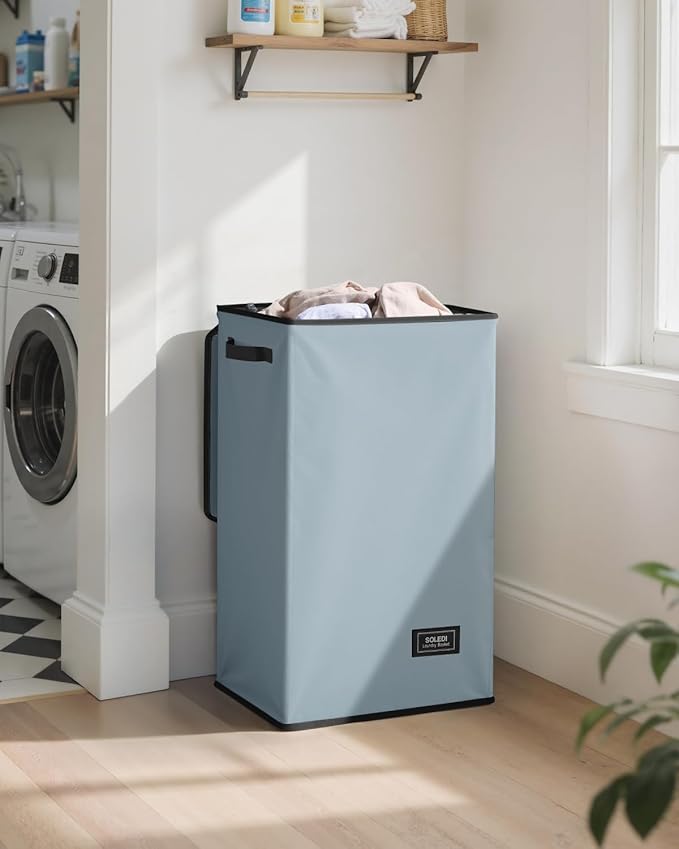 SOLEDI Laundry Hamper with Lid 90L Large & Tall Collapsible Laundry Basket