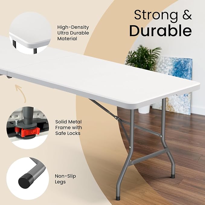 Our Modern Space 8 Feet Foldable Table