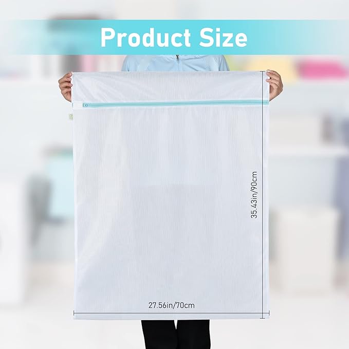 OTraki Large Mesh Laundry Bags 28x35 inch Zipper Mesh Lingerie Bags