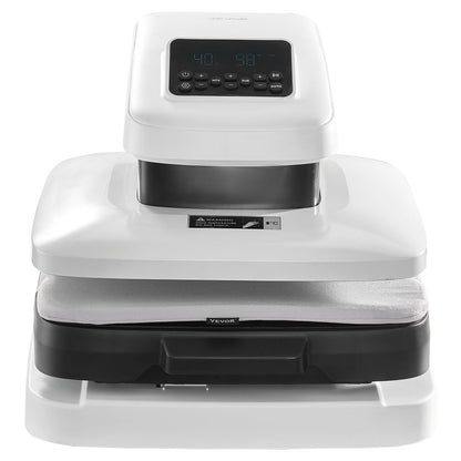 VEVOR Auto Heat Press Machine, 15 x 15 inch, T-Shirt Press Machine with Auto Release and Adjustable Pressure, Digital Display, Rapid Heating, for Sublimation, Vinyl, Heat Transfer Projects, White