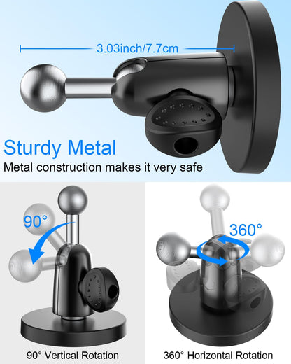 Kolasels Magnetic Tablet Holder, iPad Magnetic Mount with Adjustable Arm, Magnet Tablet Mount for Fridges/Metal Surface/Whiteboard/Gym Equipment/Iron Rack, Compatible 4.7-12.9" Tablets and Phones
