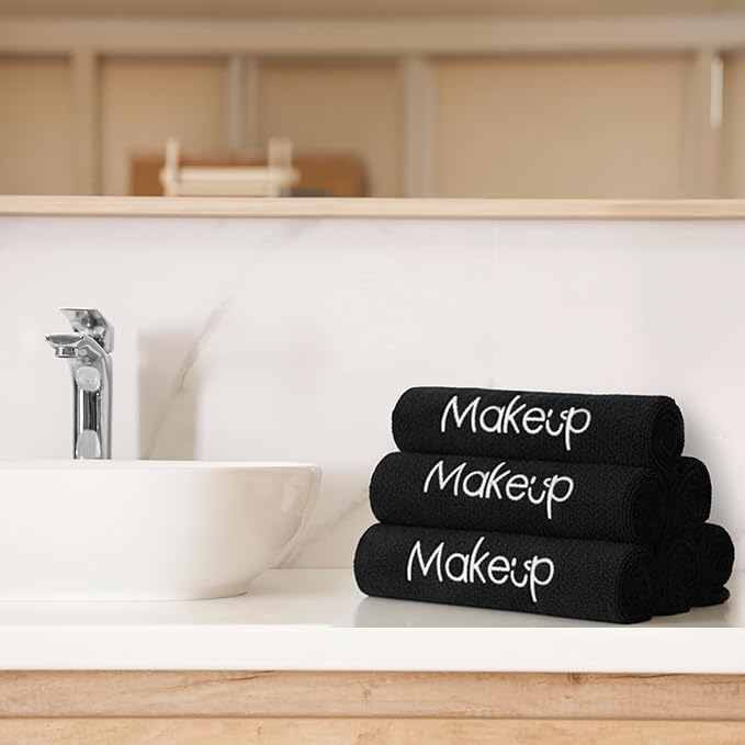 Shimeyao 20 Pack Makeup Towels Black Makeup Washcloths