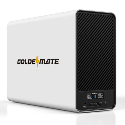 GOLDENMATE 1500VA/1200W Lithium UPS Battery Backup and Surge Protector, Backup Battery Power Supply with LiFePO4 Batteries(296Wh), AVR, Line Interactive Sinewave UPS System, 8 Outlets, LCD Display