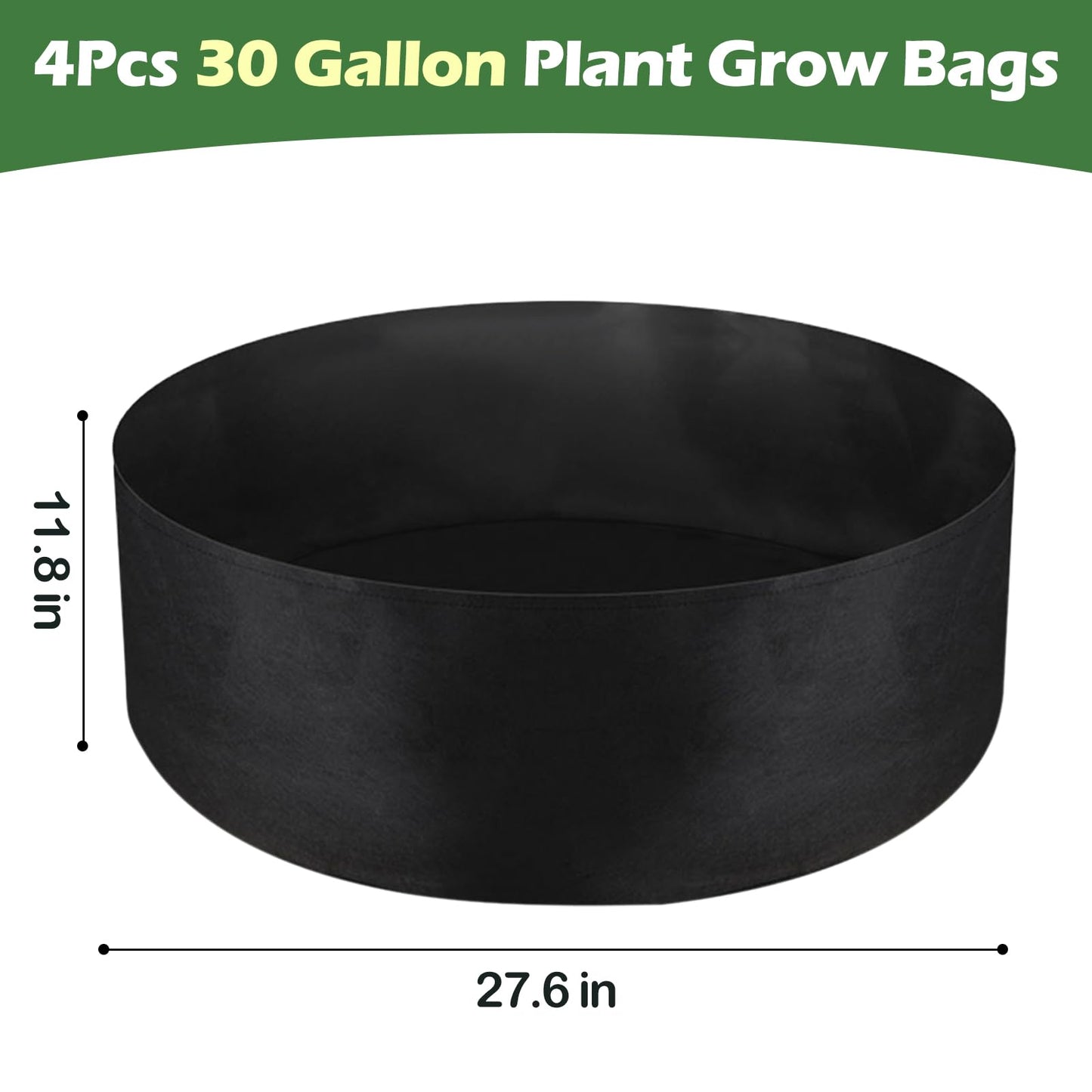 LBTING 4Pcs 30 Gallon Plant Grow Bags, Fabric Raised Planting Bed Heavy Duty Non-Woven Fabric Planter Pots for Garden Vegetables Flowers