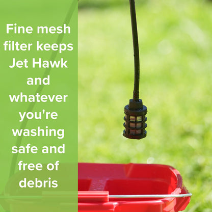 Jet Hawk – Portable Cordless High-Pressure Washer in Green Colourway - Use Any Water Source – 6 in 1 - Inc Spray Nozzles, 5m Hose, Hose Connector, Free Soap Dispenser Bottle & Hard Carry Case