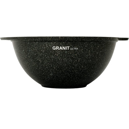 TM KUKMARA Aluminum Wok Kazan Cooking Pot with Lid inchGranit ultra inch 4.8-qt. (4.5 L) Camping Cookware Kitchen Pot