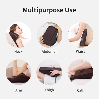 Boriwat Back Massager with Heat, Neck Massager for Pain Relief Deep Tissue, 3D Kneading Massage Pillow for Back, Neck, Shoulder, Legs, Gifts for Women Men Mom Dad