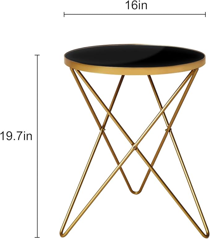 HLR Modern Round Side Table, End Table