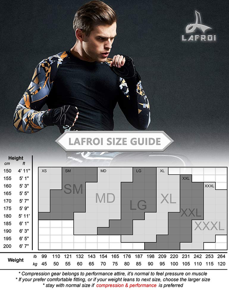 LAFROI Men's Long Sleeve UPF 50+ Baselayer Skins Performance Fit Compression Rash Guard-CLYYB Asym Dragon Size MD