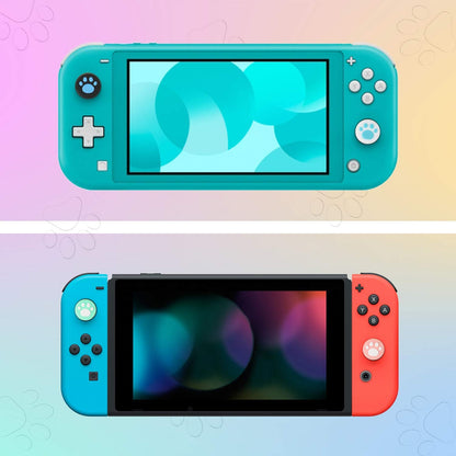 Sumind 28 Pieces Replacement Cute Cat Claw Design Thumb Grip Caps Thumb Grips Analog Stick Cover Joystick Cap Soft Silicone Cover Compatible with Nintendo Switch, Switch Lite and Joy Con Controller