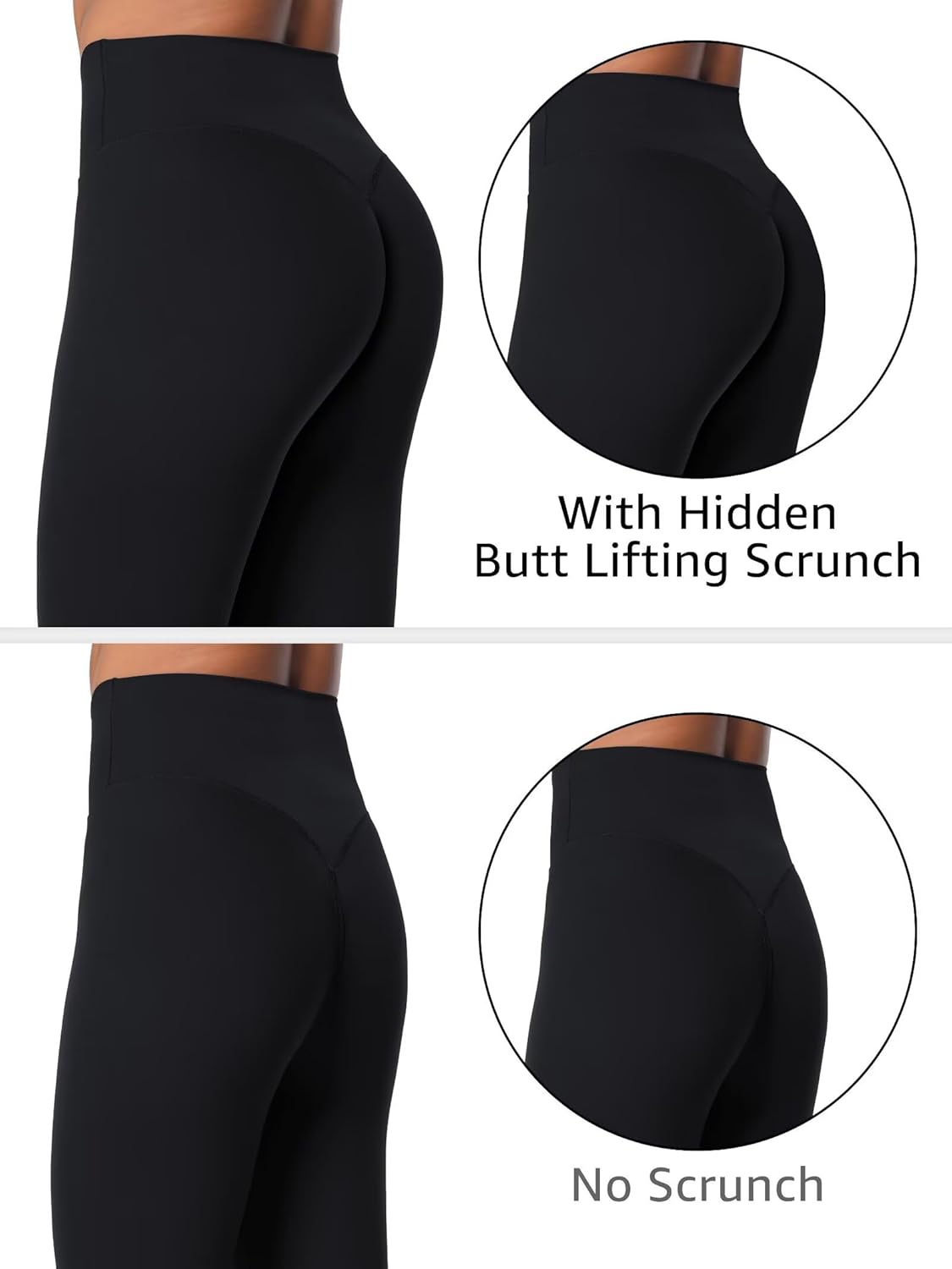 Sunzel Sunlissia Hidden Butt Lifting Scrunch Workout Leggings for Women, Crossover High Waist Yoga Pants with Tummy Control