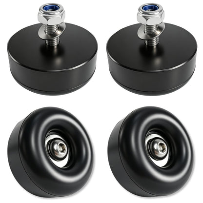4-Pack Heavy Duty Rubber Anti-Vibration Feet &Rubber Bumpers - 1" x 2.5" Shock Absorbing Pads with Screw Kits for Generators,Pressure Washers,Air Compressors,Pumps,Trailer Ramp Door Bumpers