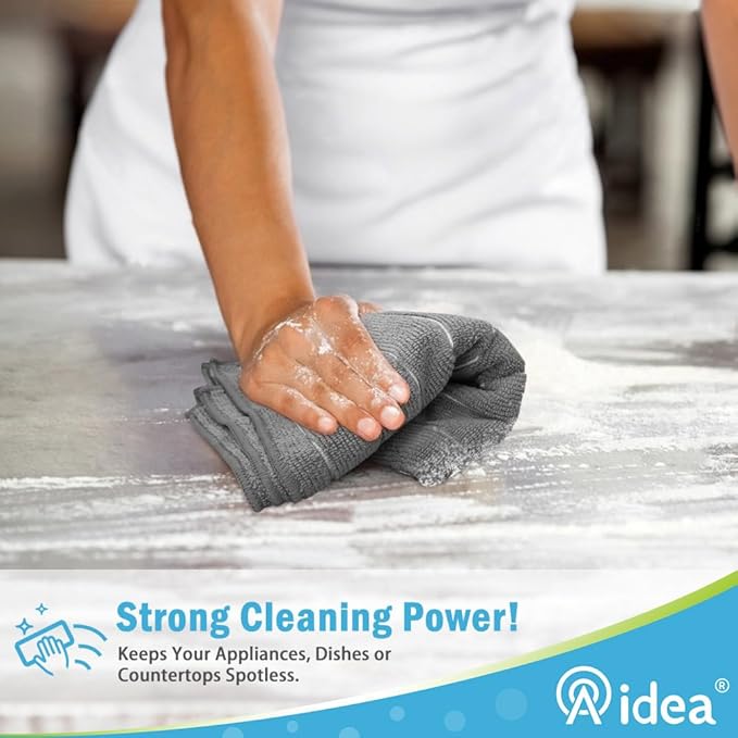 AIDEA Microfiber Kitchen Towels-8Pack, Microfiber Dish Towels, Soft Absorbent