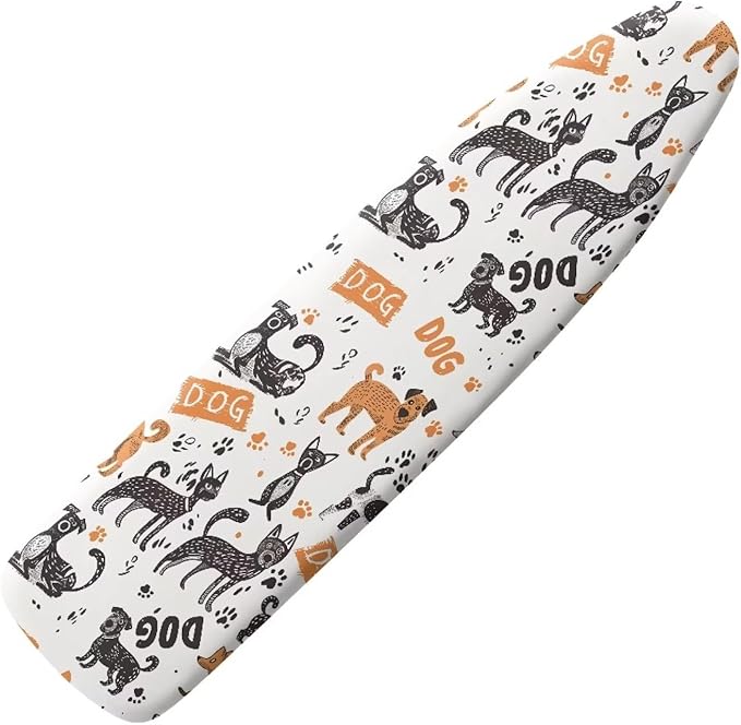 Sprowallow Cartoon Dog Ironing Board Cover and Pad Standard Size Silicone
