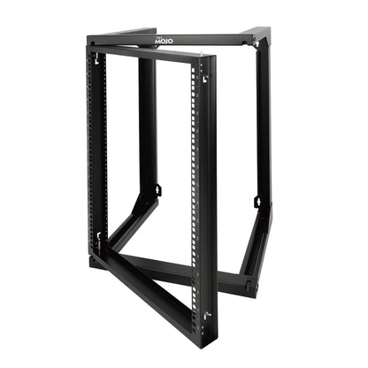 Tecmojo 15U Server Rack with Swing Gate, 15U Rack for 19inch Computer/AV/Data/IT/Media Equipment, Wall Mount Server Rack with 18inch Depth, Square&Tapped Holes