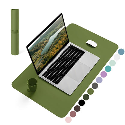 YSAGi Non-Slip Desk Pad, Waterproof PVC Leather Desk Table Protector, Ultra Thin Large Mouse Pad, Easy Clean Laptop Desk Writing Mat for Office Work/Home/Decor (60 x 35 cm, Grass Green)