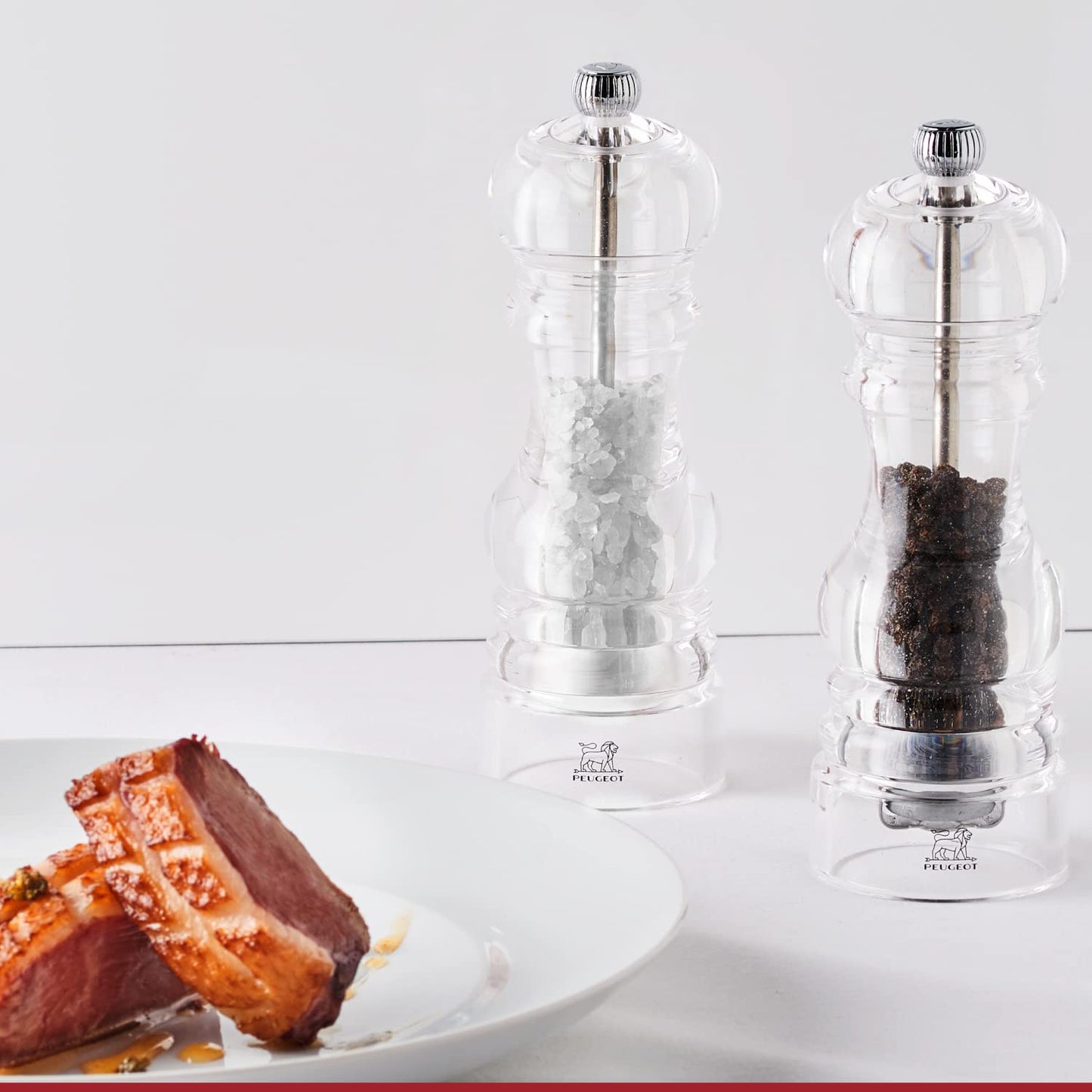 Peugeot Nancy Acrylic Salt and Pepper Mill Set, 12cm/4 3/4-Inch