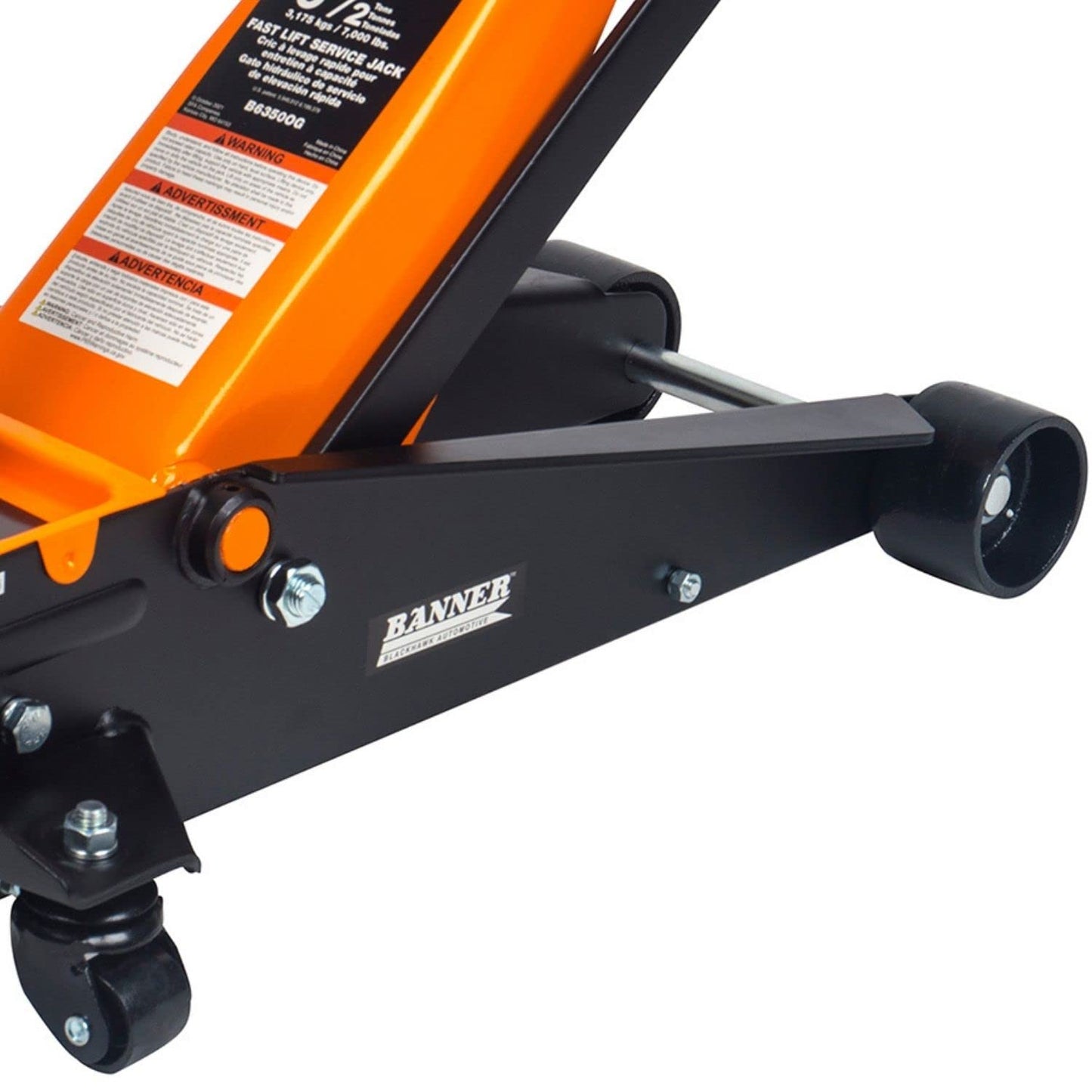Blackhawk Banner 3.5 Ton Floor Jack - Professional Heavy Duty Hydraulic Lift for Car Truck SUV