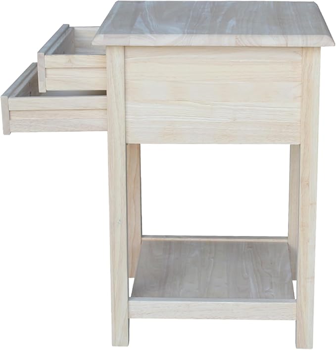 International Concepts, 25.6"H Rectangular Lamp/ End/ Side Table, 2 Drawers