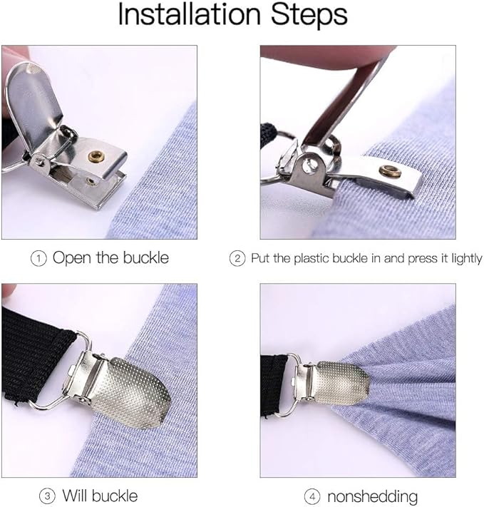Goodtimes Ironing Board Cover Clips, Adjustable Ironing Board Pad Braces