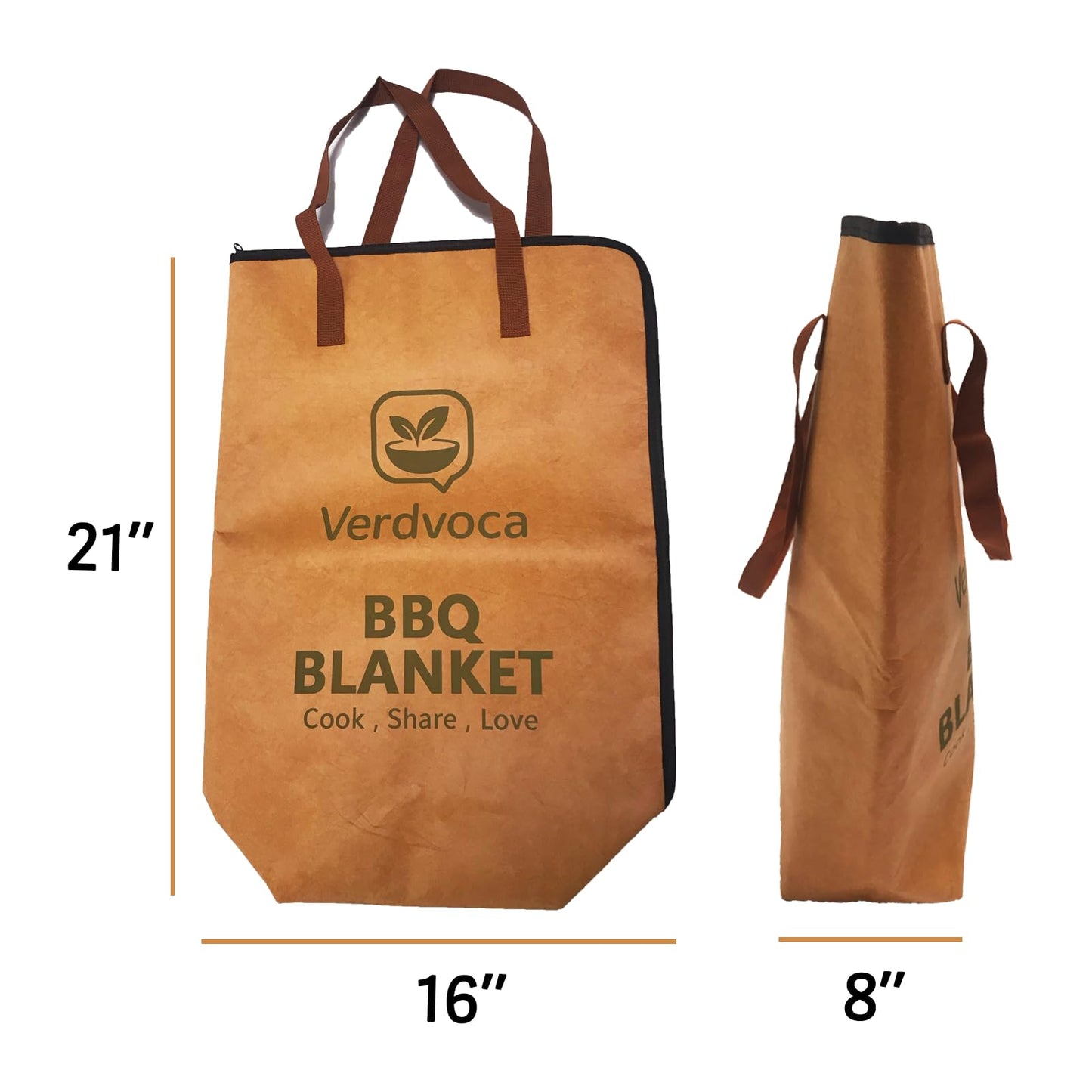 Verdvoca 2Pcs XXL Collapsible BBQ Prep Tubs w/Cutting Board and Lid &1 Pcs 21 Inch Pro Tyvek Brown BBQ Blanket for Resting Meat