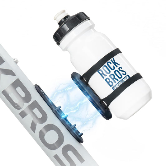 ROCKBROS Bike Water Bottle Holder with Strap, Magnetic Water Bottle Holder for Bike, Bike Cup Holder for Road, Mountain, Folding Bike, Ebike & Scooter