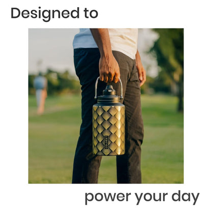 Coldest 128 oz Tumbler with Handle and Straw - 100% Spill Proof Tumbler with Straw (3 Lids) - Stainless Steel Insulated Leakproof Tumblers for Women & Men - Cup Holder Friendly, 128 oz (The Marrakech)