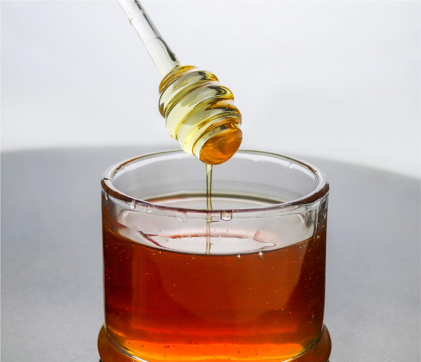 1 Pack Glass Honey Dipper, 6 Inches Clear Drizzler for Honeypot, Honeycomb Spoon Mixing Stirrer + 3 Sizes of Glass Prep Bowl Sets, Small Pinch Bowls for Salt, Spices, 1.5oz/2.5oz/3.5oz, Set of 12