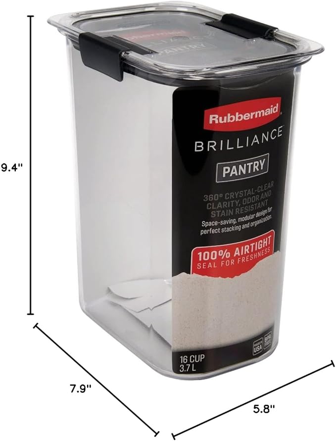 Rubbermaid Brilliance 16-Cup Airtight Food Storage Container