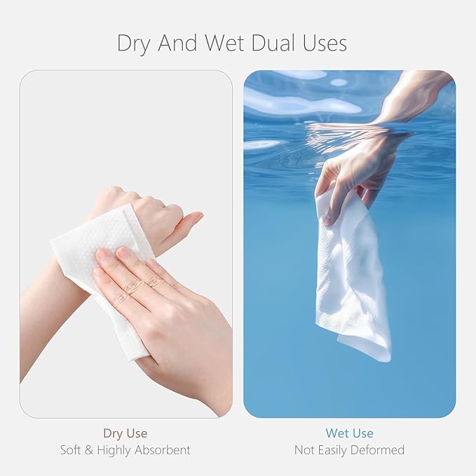 Disposable Cotton Facial Towels, Face Drying Towels