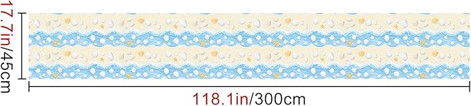 HOMETITUTE Starfish and Seashell Pattern Wallpaper Peel and Stick Self Adhesive