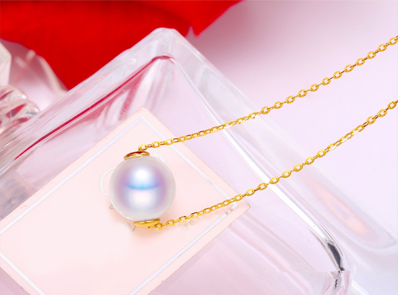 Pearls Necklace Genuine Akoya White Fine Jewellery Round AAAA+ Pearl 18K Pearl Pendant Necklace Gifts for Women Her- Anniversary Birthday Fine Jewelry -Valentine's Day Mothers Day Gifts