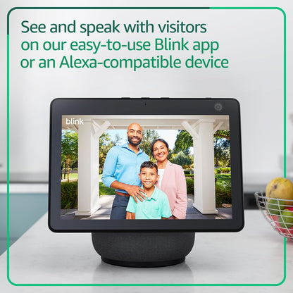 Blink Video Doorbell (newest model) – Head-to-toe HD view, two-year battery life, and simple setup. Required Sync Module not included – Add-On (Black)