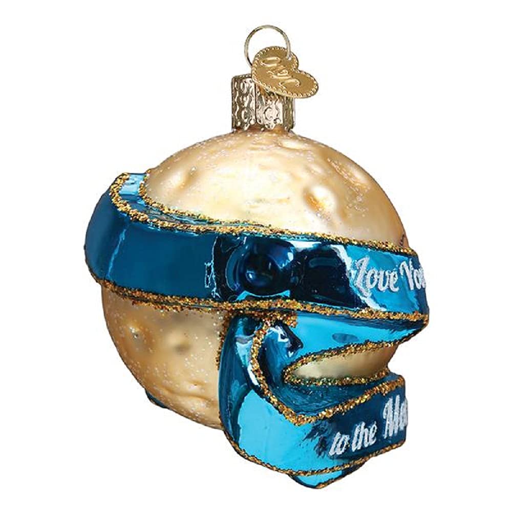 Old World Christmas Ornaments Love You to The Moon & Back Glass Blown Ornaments for Christmas Tree