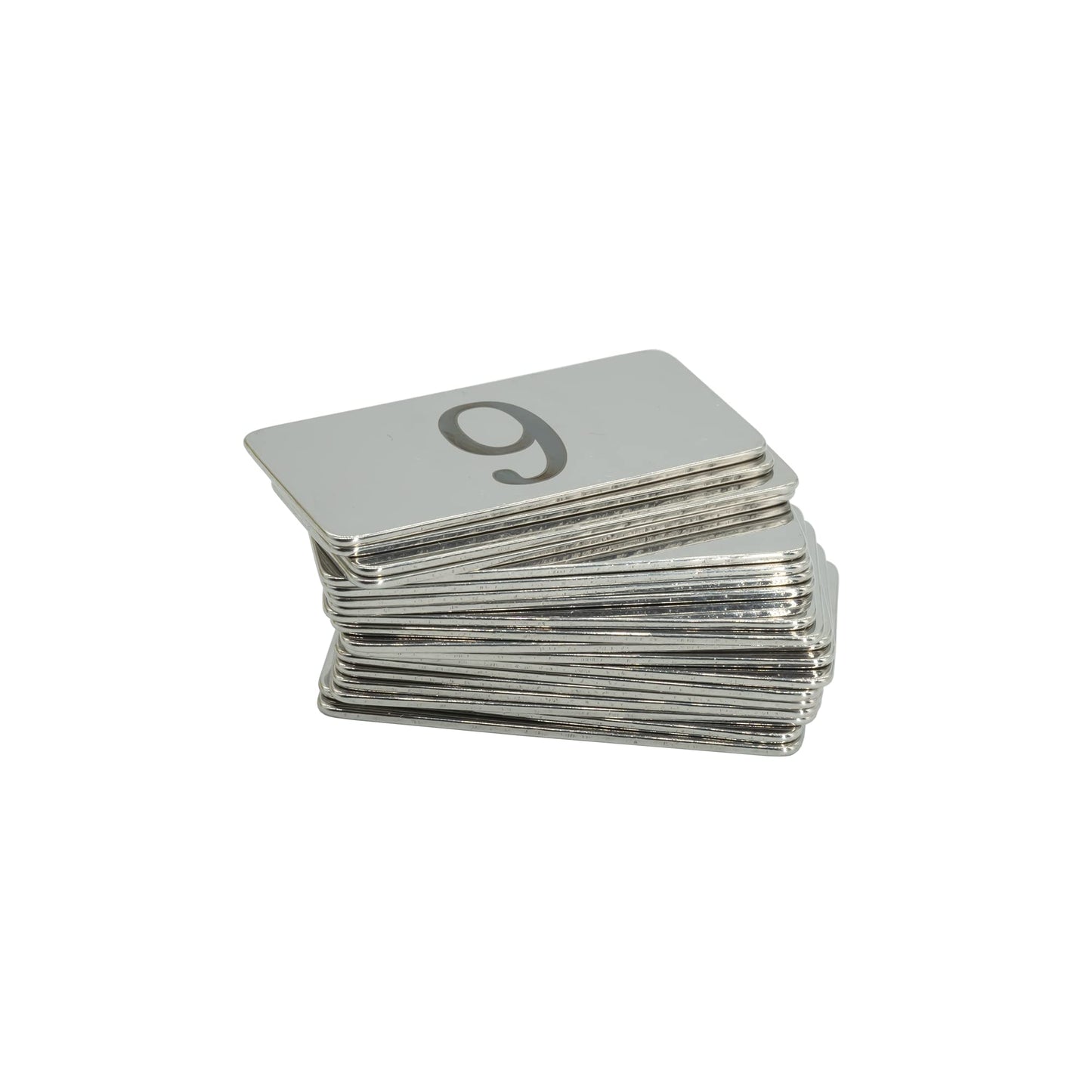 StayMax Rectangle Metal Numbered Tags Stainless Steel Number Tag Key Tags with No Holes (1-25)