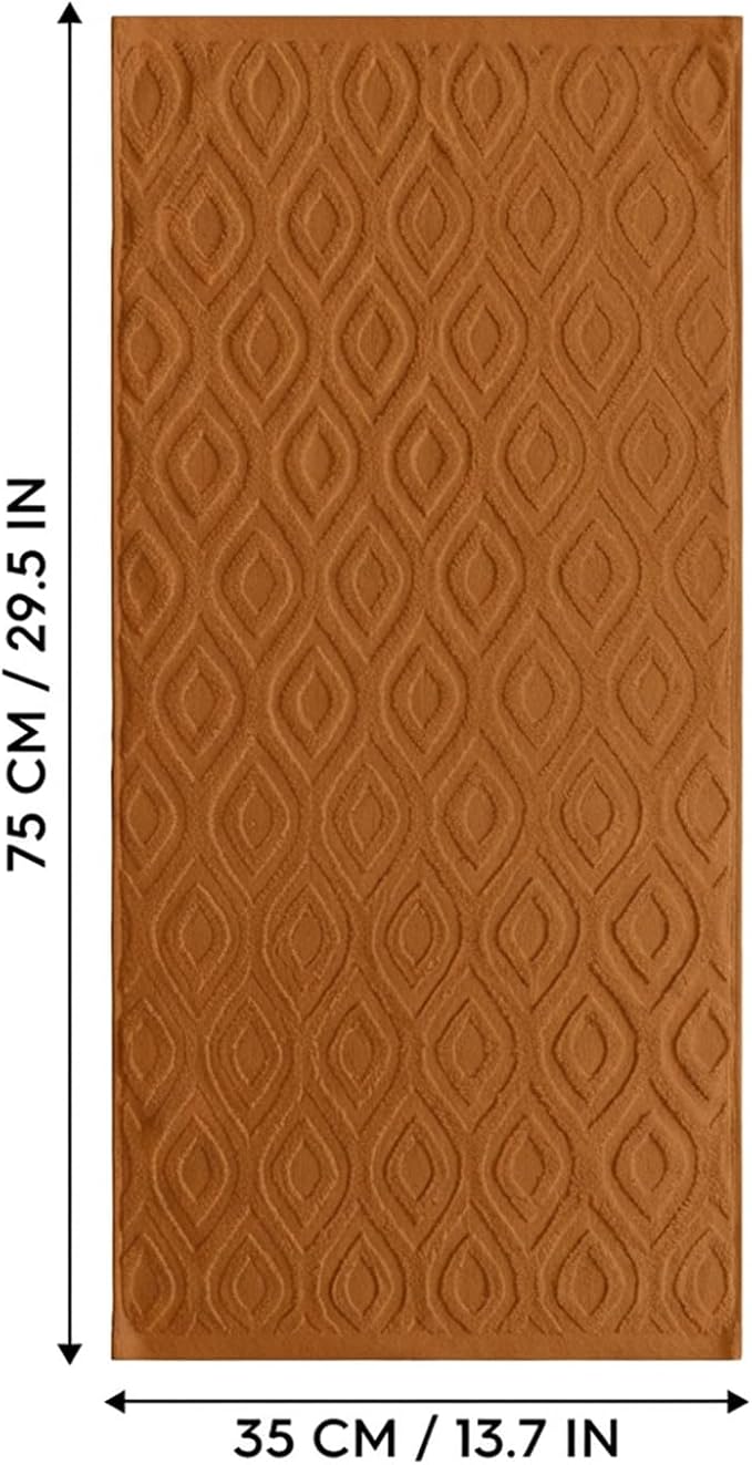 Artoid Mode 1 Pc Caramel 3D Diamond Grid Jacquard Hand Towels