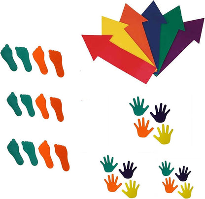 GSi Spot Markers Non-Toxic Non-Slip for Kids Education and Preschool classroom Kindergarten Learning activity with hand feet and arrow markers
