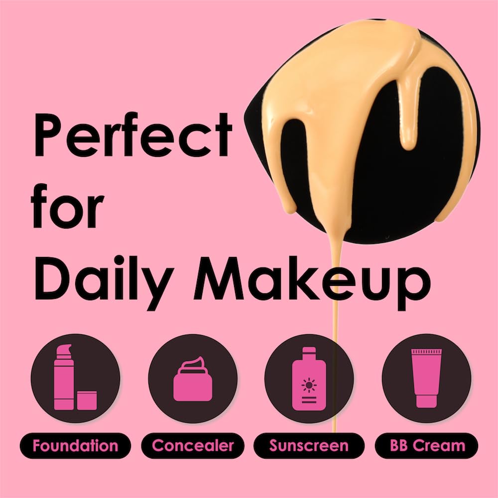 5Pcs Makeup Sponge For Foundation Concealer And Powder, Latex Free Blender Sponge For Natural And Easy Makeup Soft Long-lasting And Beginner-friendly, Green, Medium