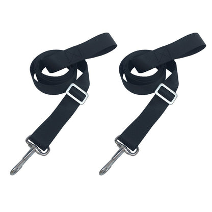 Vtete 2 PCS Adjustable Bimini Boat Top Straps with Loops + Snap Hooks + Eye Straps - 28"~60" Stainless Steel Boat Awning Hardware