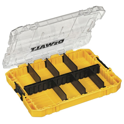DEWALT Tool Box, Medium 8-Compartments Small Parts Organizer, Portable Tough Case Screw Organizer Toolbox with Customazible Dividers (DWAN2190)