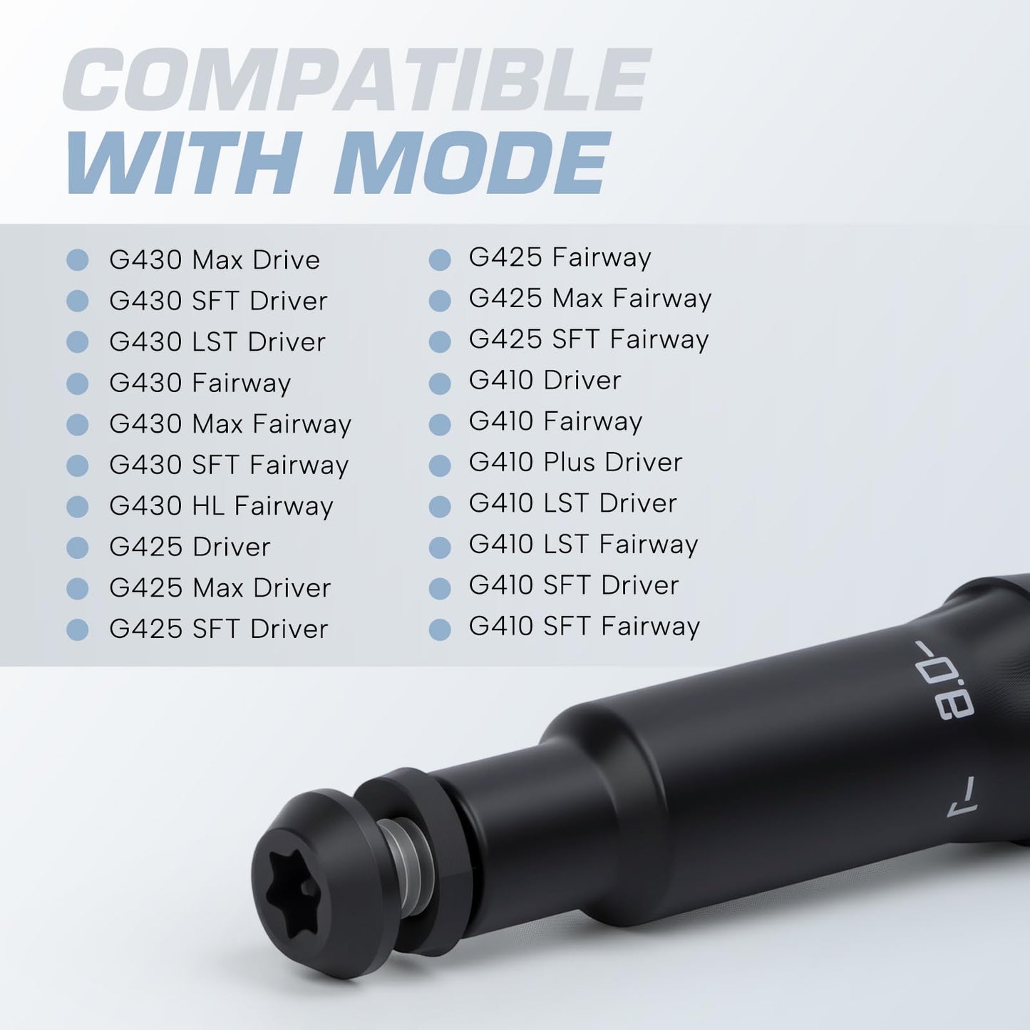 Acebirdie Golf Shaft Adapter Sleeve fits tip .335 Shaft Compatible with Ping G430 10Max, 430,G425,G410,G410 Plus MAX, SFT Driver & Fairway Woods Black