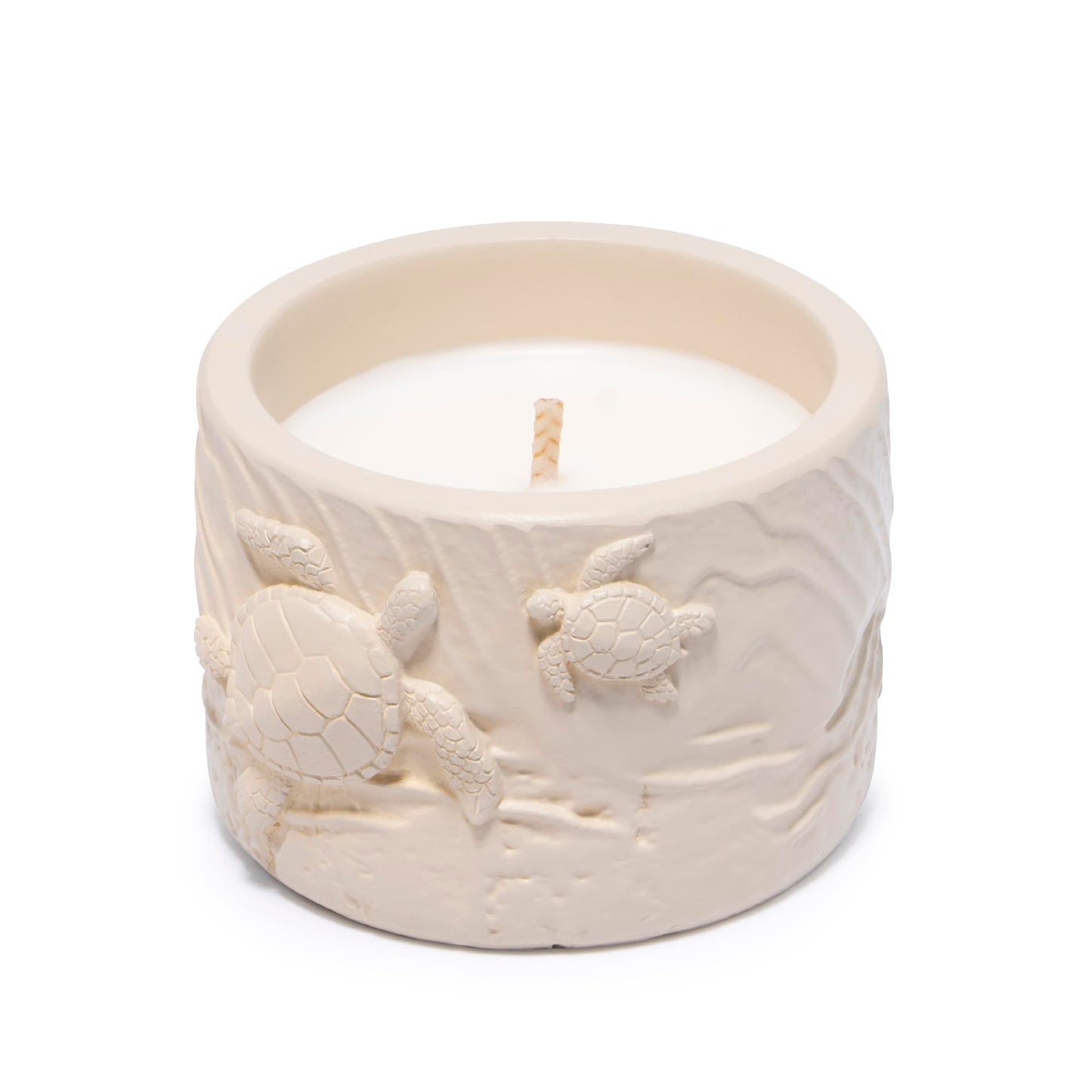 Hodao Oceanic Serenity Handcrafted Aromatherapy Box with Candle & Decor – Beach Rock Sculpture with Sea Turtle, Seashells, for Home, Bathroom, Yoga Room Decor (Brown-Turtle)