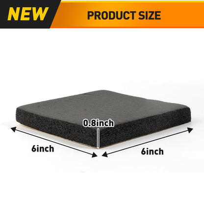 Foam Padding Sheet Self Adhesive 3/4" Thick Neoprene Insulation Foam Anti Vibration Foam Rubber Pads for Furniture Cars Speakers 6 Inch X 6 Inch (4 Pcs)