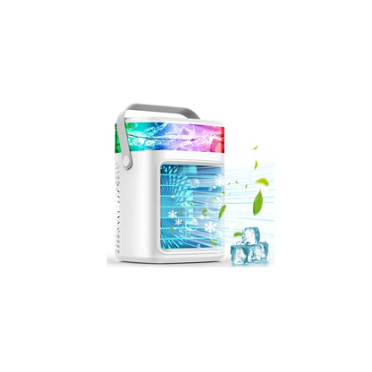 Portable Air Conditioner, 3 Speeds Personal Evaporative Air Cooler with 2/4H Timer, 450ml Rechargeable Mini Air Conditioner, Quiet Portable AC Unit Fan for Office Desk Home Bedroom Camping Car