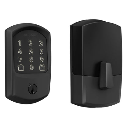 Schlage Encode Smart WiFi Deadbolt Lock for Front Door - Keyless Entry with App or Touchscreen - Works with Alexa, Hey Google, & Airbnb - Create Codes for Guests - Matte Black
