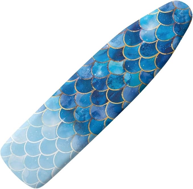 Blue Mermaid Ironing Board Cover and Pad 15x54 Inch