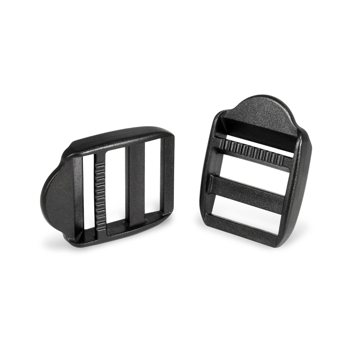 CooBigo 12 Pack Plastic Ladder Lock Buckles, 1" Ladder Slider Buckle for Backpack Strap Nylon Webbing Clip Replacement, Outdoor Camping Gear Sleeping Bag Tent Tie Down Strap Accessories (Black)