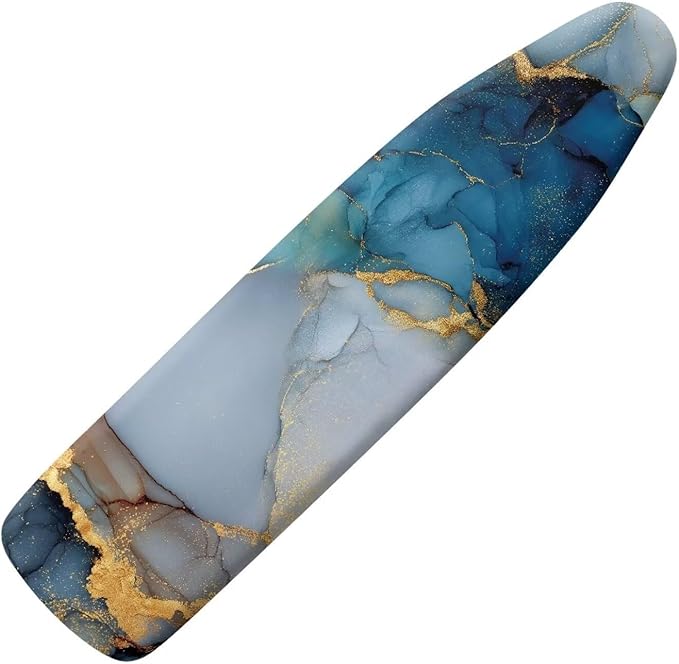 Blue Marble Ironing Board Cover Iron Pad Covers Resist Scorching and Staining