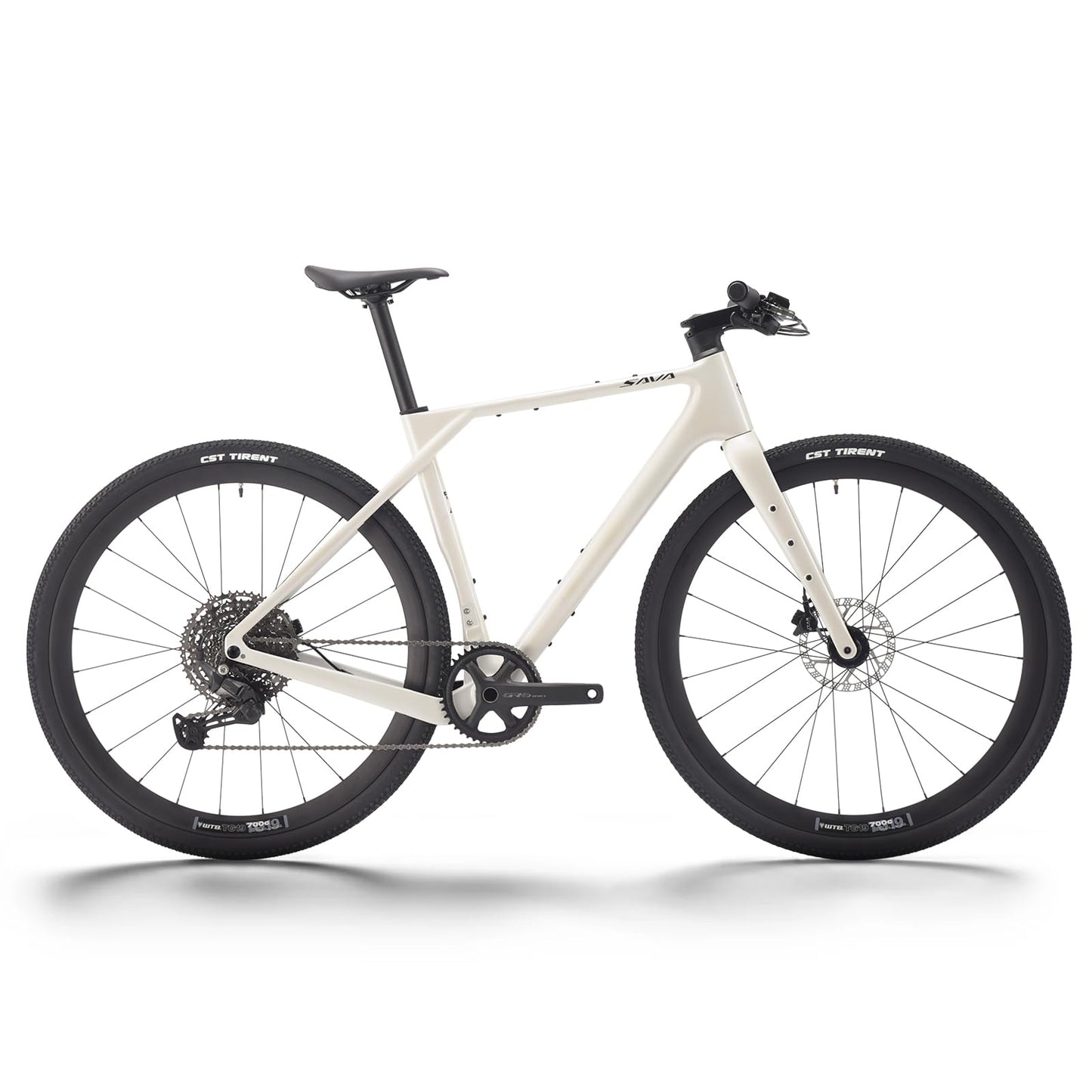 SAVADECK Carbon Gravel Bike - T800 Carbon Frame & Fork | Shimano U6000 11-Speed Groupset | Hydraulic Disc Brakes | 700CX40mm All-Terrain Tires | Men & Women Road/Off-Road Bicycle (White, 55cm)