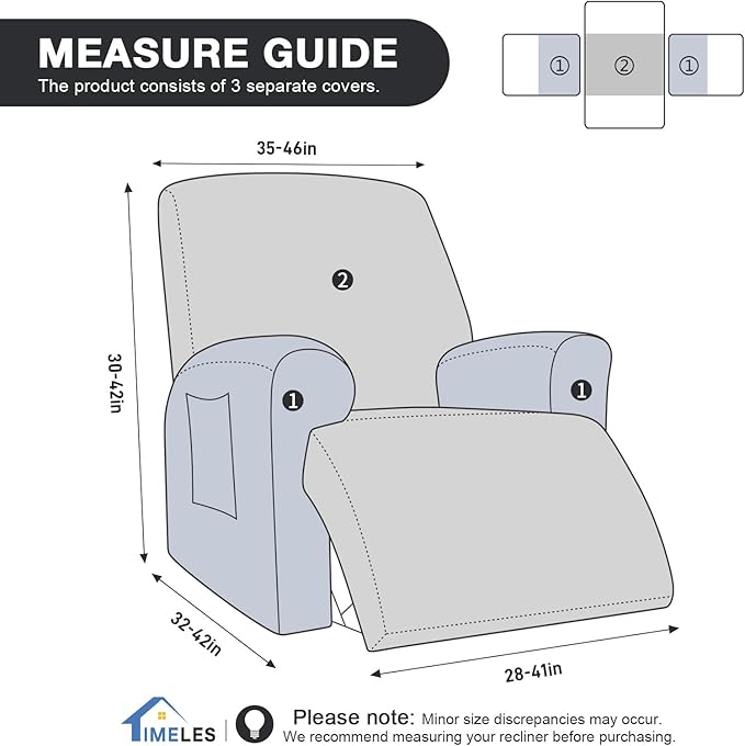 Timeles Recliner Covers Extra Wide Recliner Chair Cover Reclining Sofa